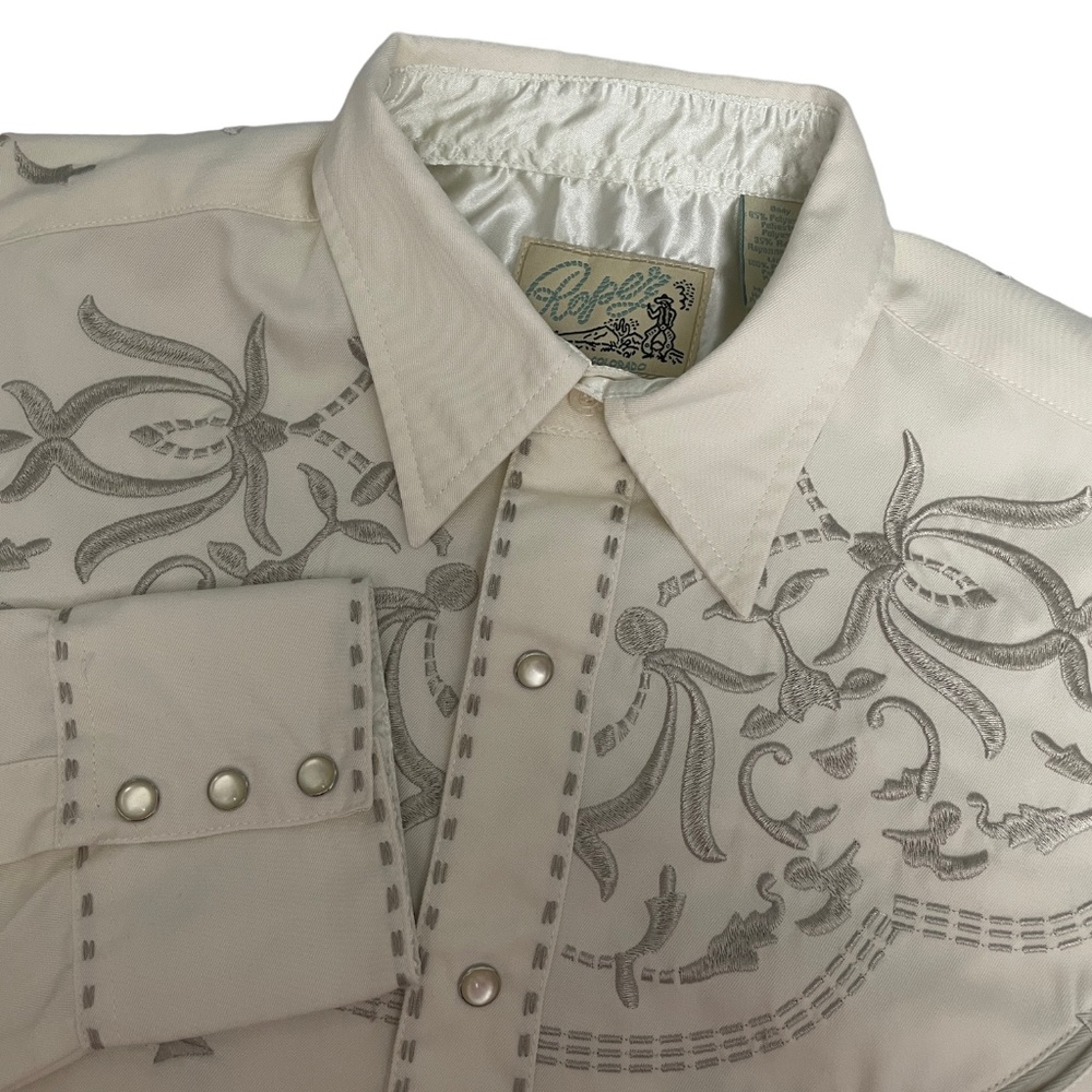 Roper Ivory Western Embroidered Shirt